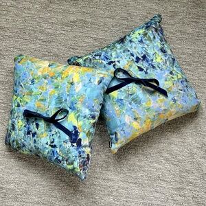 Pair Society6 16x16 Pillows - Pristine Impressionist Painting